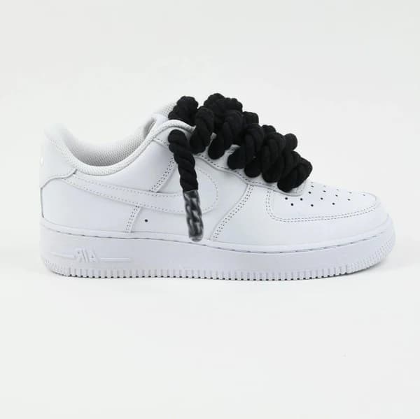 Nike Air Force 1 Rope Laces Custom Black - View 1