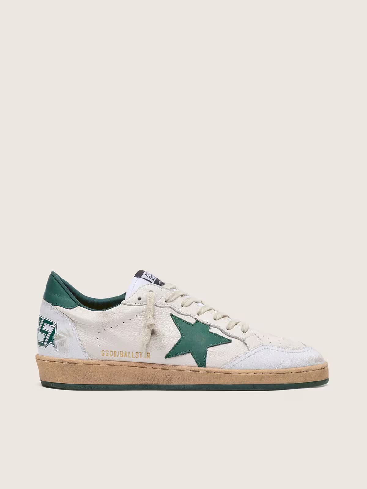 Golden Goose Ball Star White Green - View 1