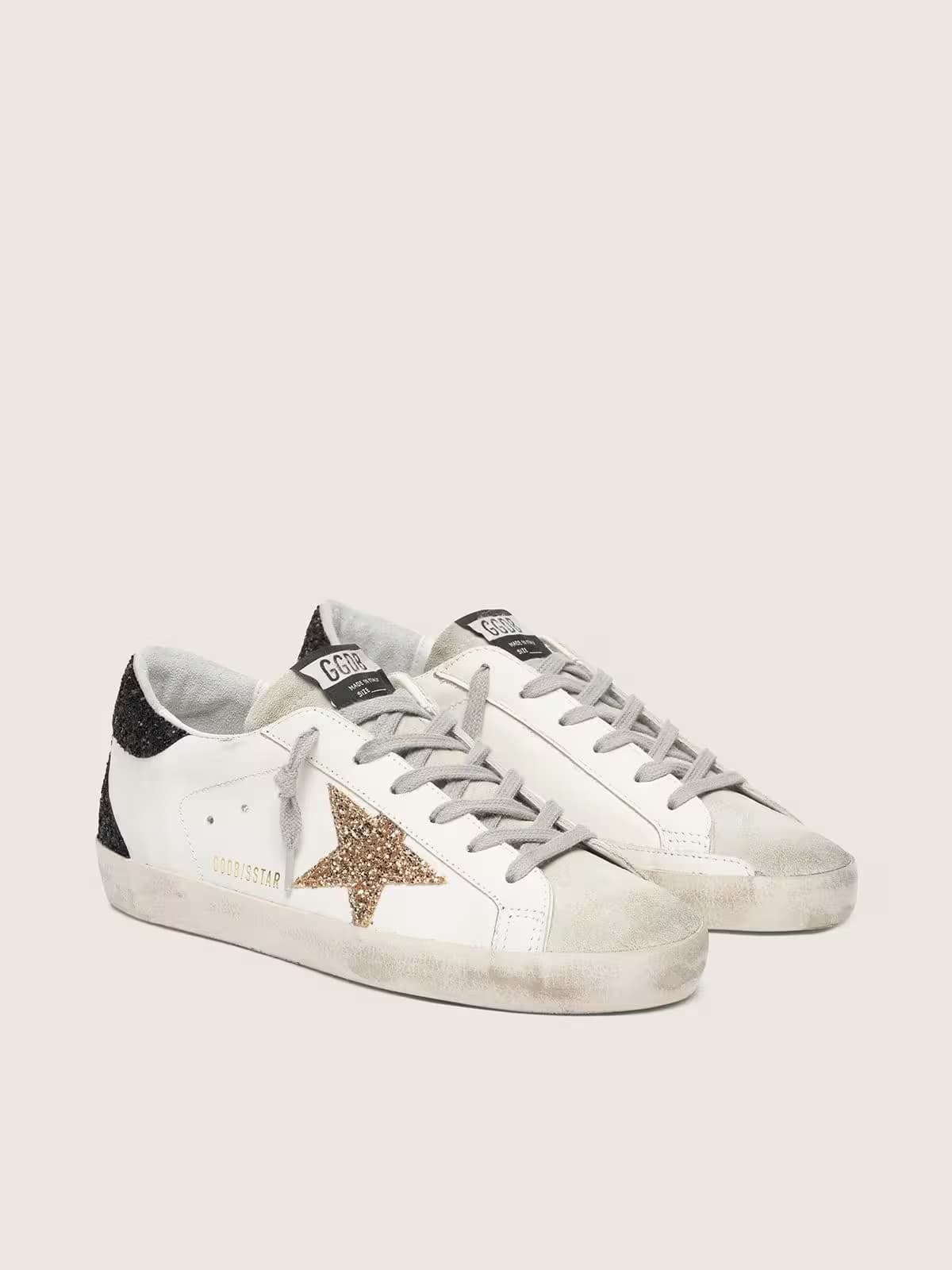 Golden Goose Super Star Glitter Black Gold - View 3