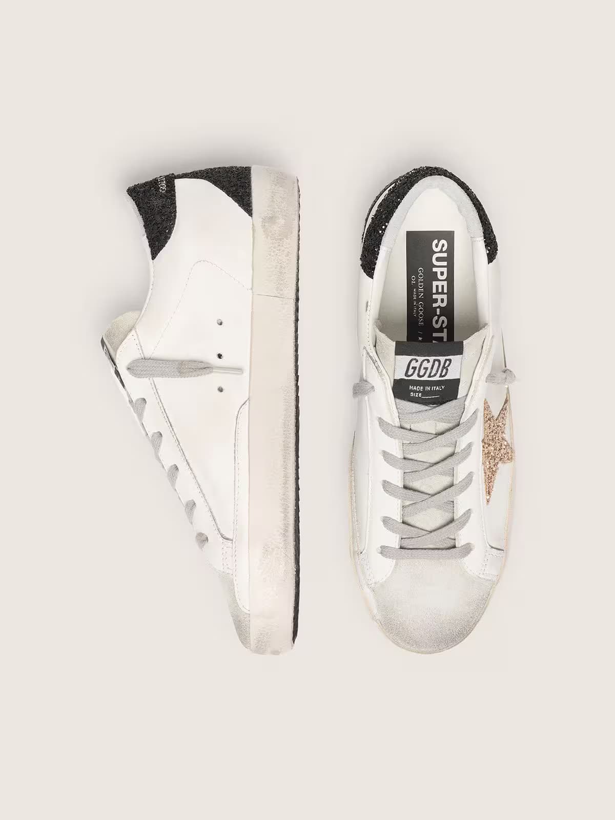 Golden Goose Super Star Glitter Black Gold - View 4