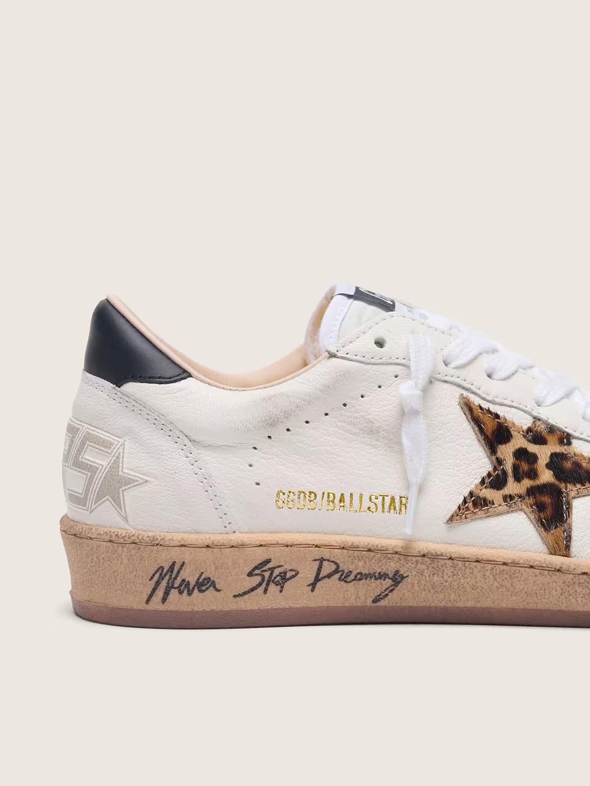 Golden Goose Ball Star White Leopard Black  - View 2