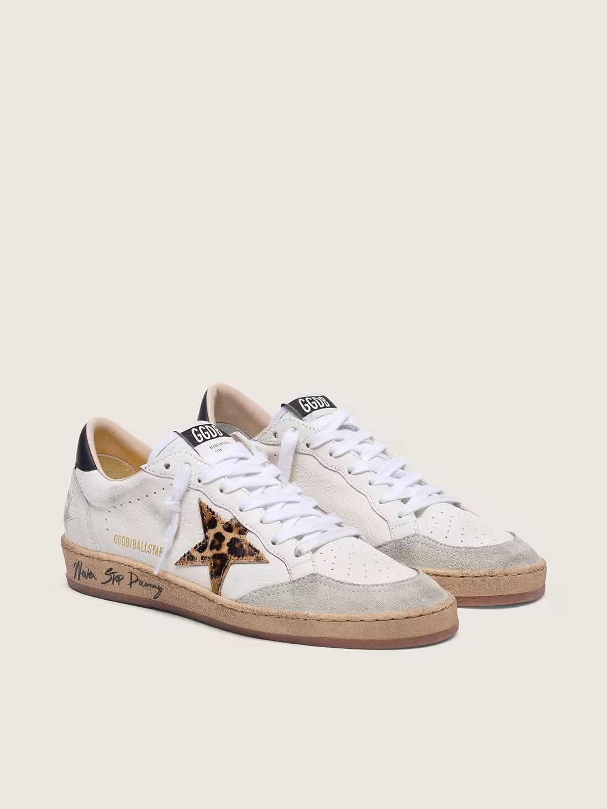 Golden Goose Ball Star White Leopard Black  - View 3