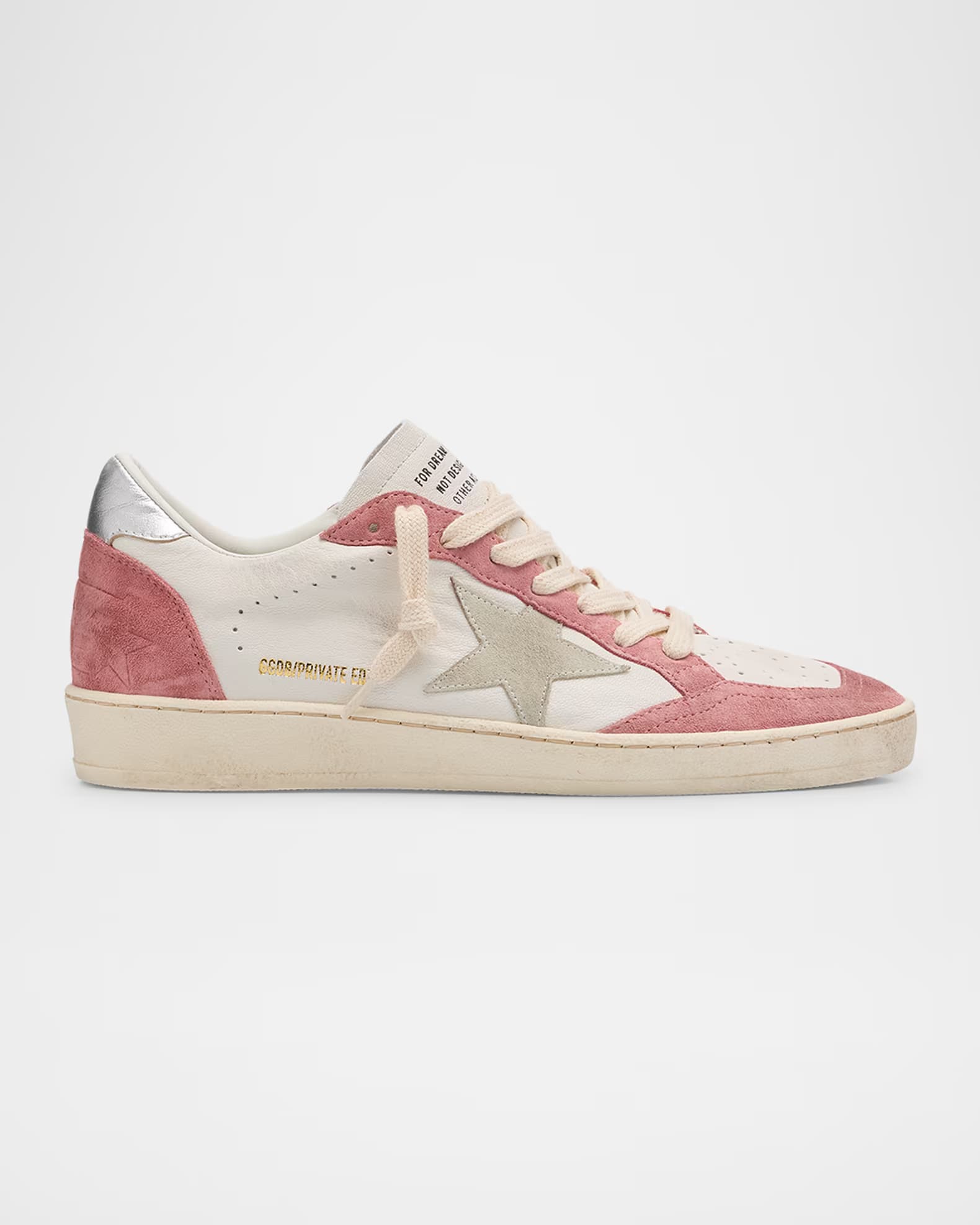 Golden Goose Ball Star White Silver Grey Suede - View 1