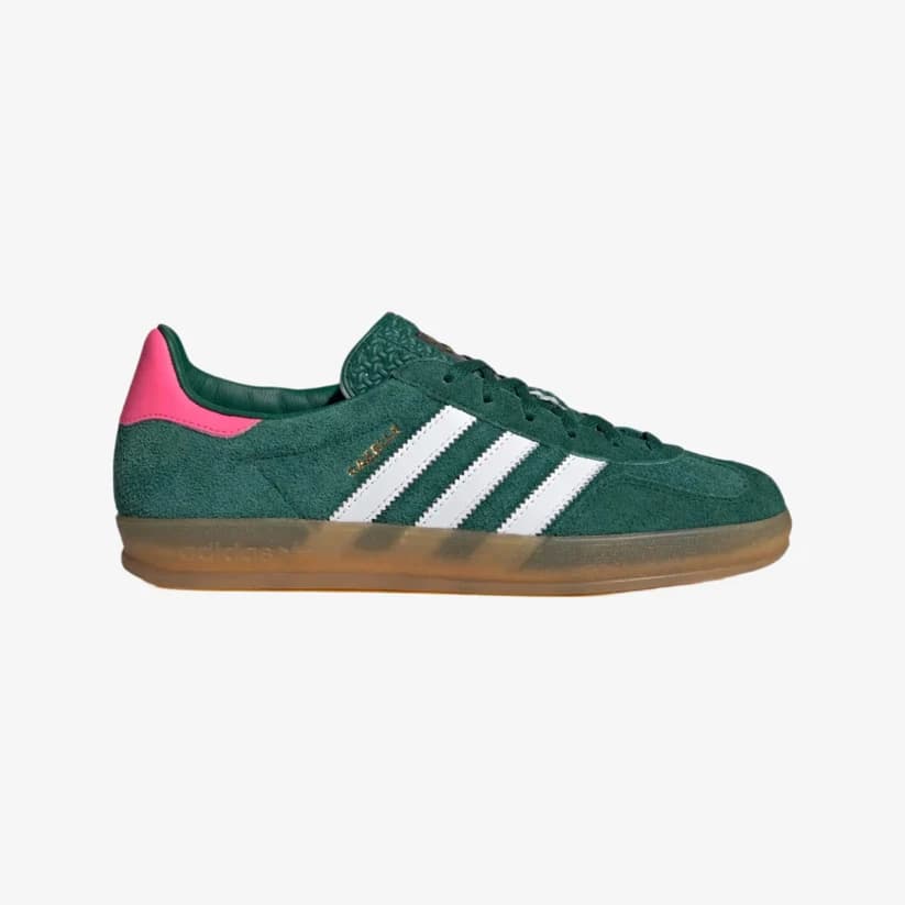 adidas Gazelle Indoor Collegiate Green Lucid Pink - View 1