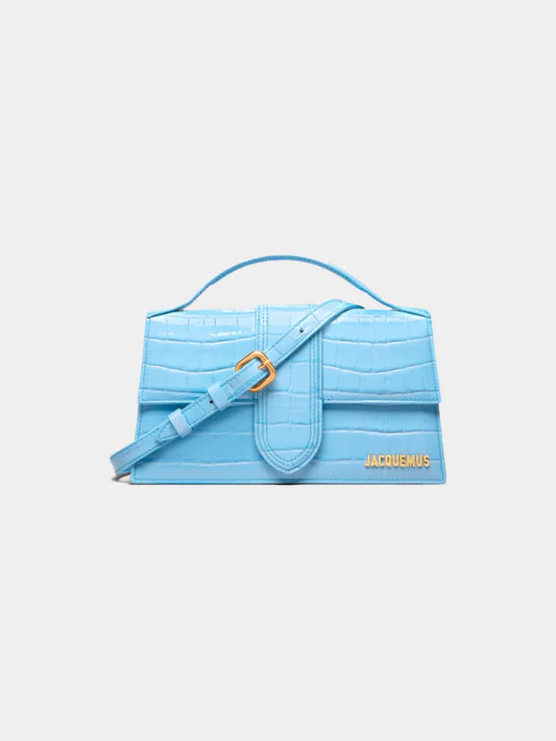 Jacquemus Le Grand Bambino Crocodile Blu - View 1