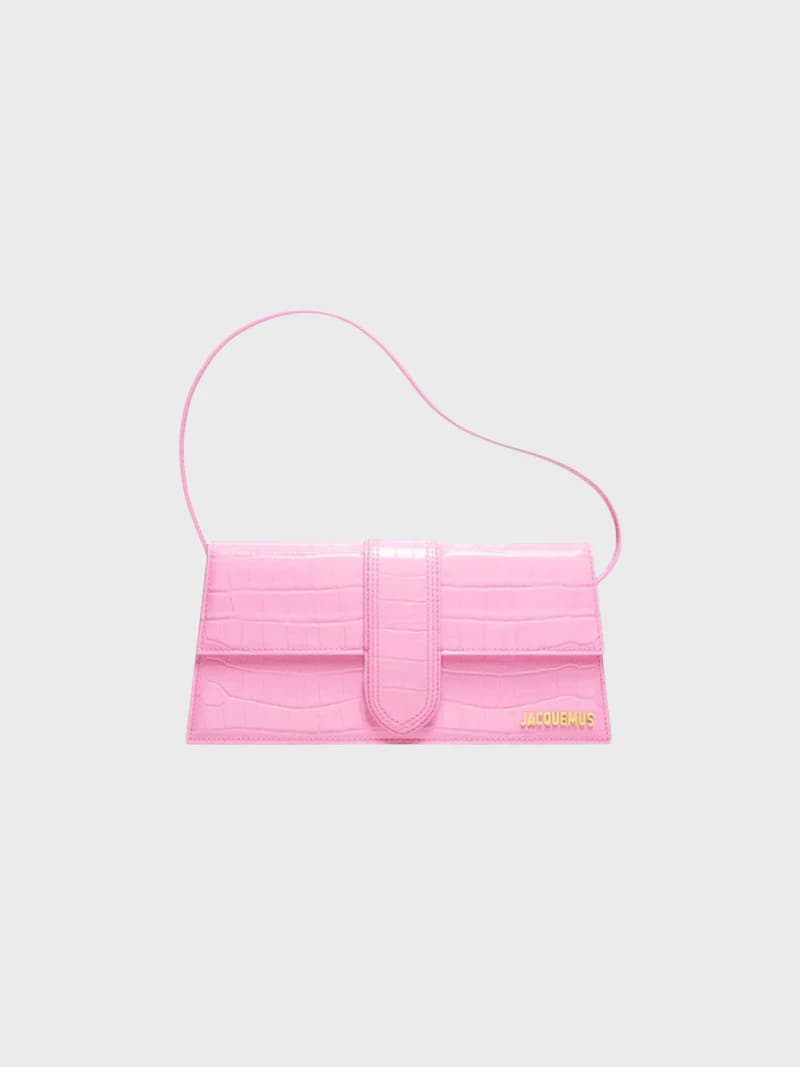 Jacquemus Le Bambino Long Crocodile Pink - View 1