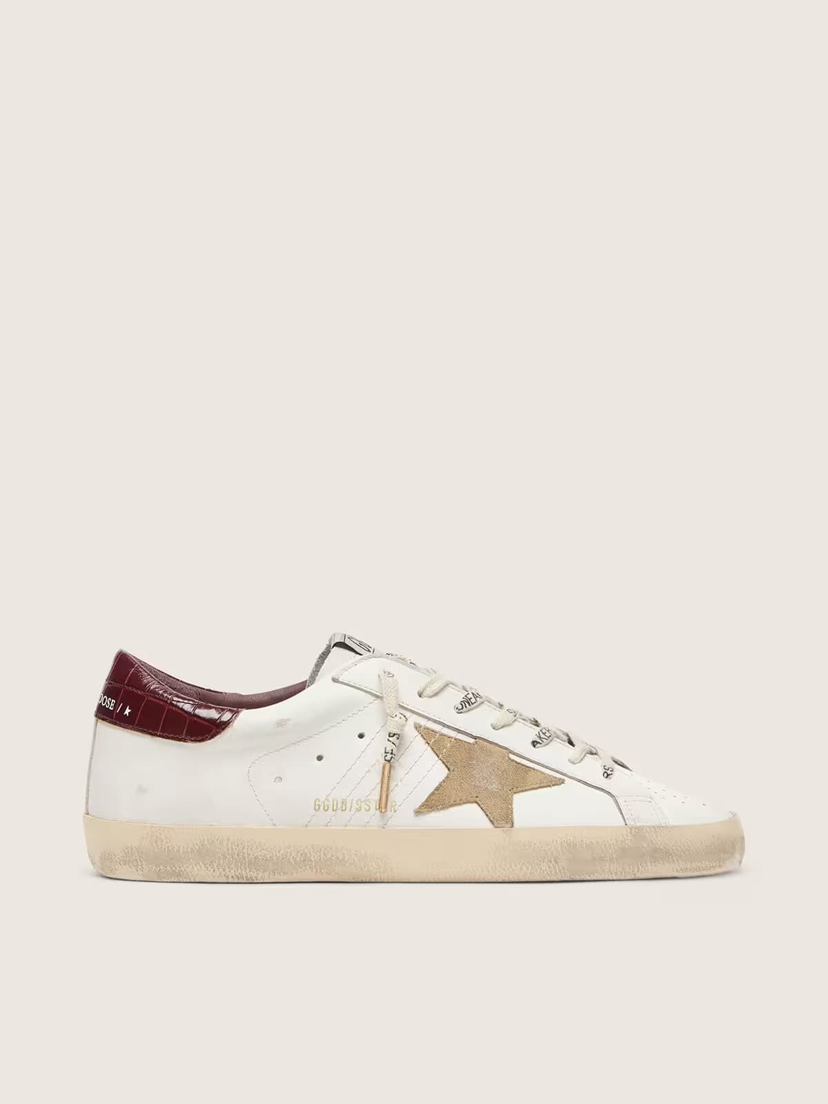 Golden Goose Super Star Sand Crocodile Red - View 1