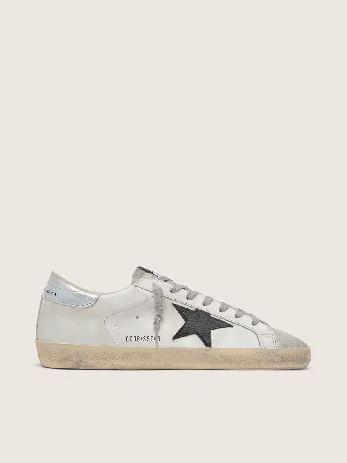Golden Goose Super Star Silver White Black - View 1
