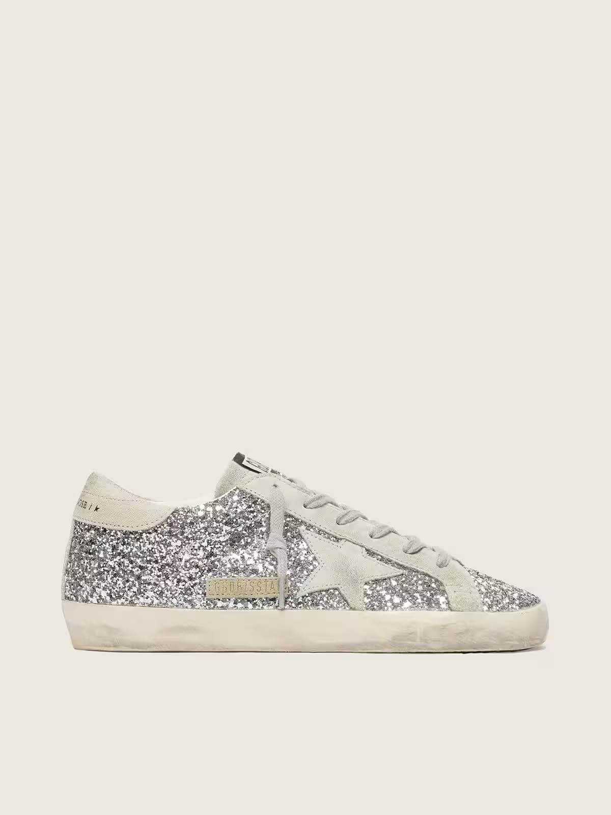 Golden Goose Super Star Glitter Silver - View 1