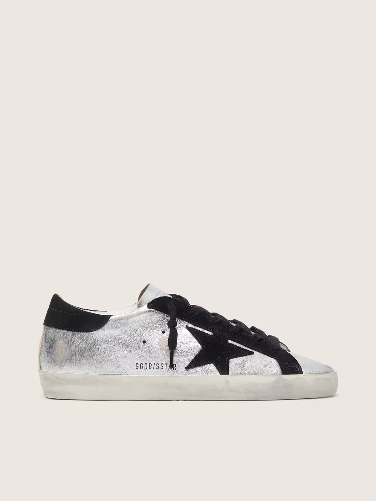 Golden Goose Super Star Silver Black - View 1