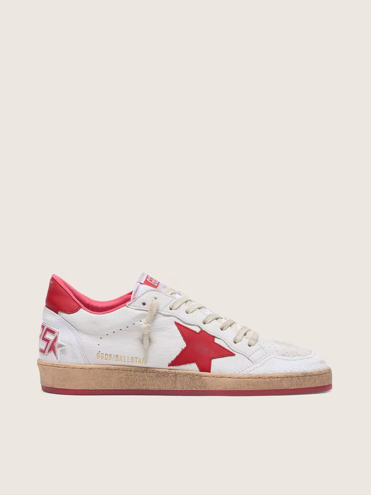 Golden Goose Ballstar White Red - View 1